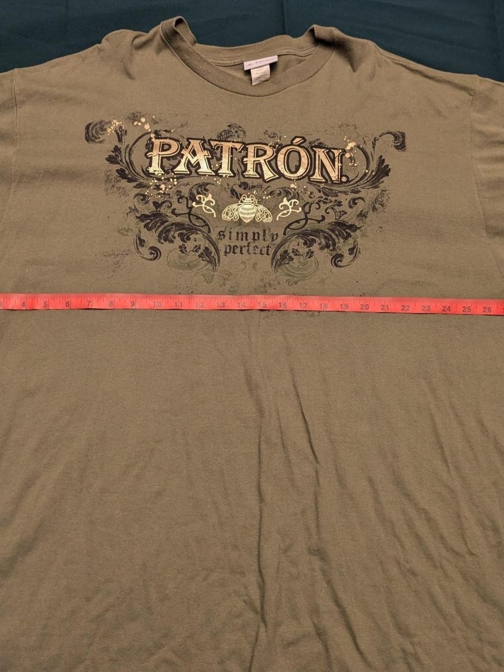 Patron Y2K Men's Crew Neck Logo T-Shirt in Olive - Picture 4 of 6